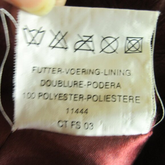 Get A Way Leather Biker Jacket Size 36 Oxblood Red Fitted Moto - Picture 4 of 9